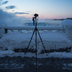 Scenic view of snow covered landscape