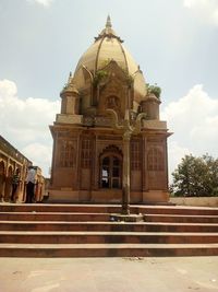 Low angle view of temple against sky