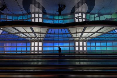 Passenger in underground passageway