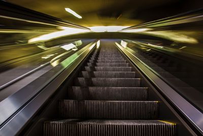 Low angle view of escalator