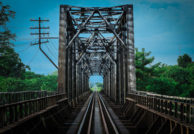 Railroad tracks against sky