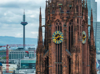 Low angle view of buildings in city