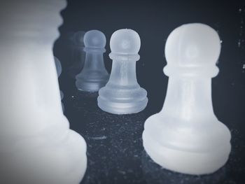 Close-up of chess pieces