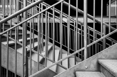 Close-up of metal railing of building