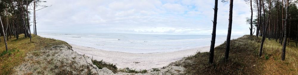 Panoramic view of beach against sky