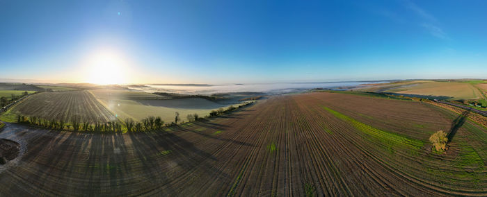 An aerial view