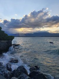 Scenic view of sea against sky