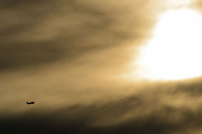 Low angle view of sky at sunset