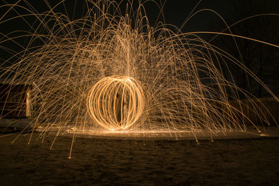 Light painting at night