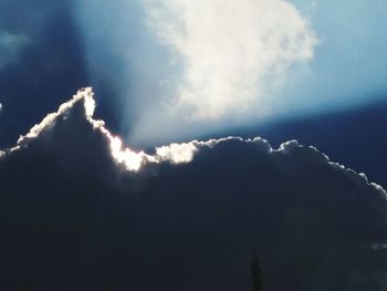 Low angle view of cloudy sky