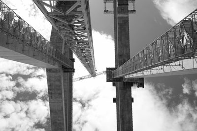 Low angle view of bridge against sky