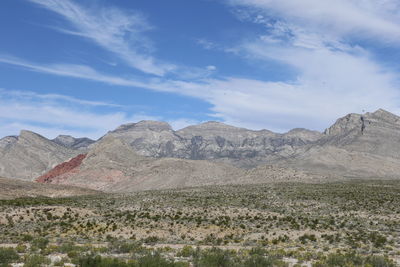 Scenic view of rocky mountains against sky