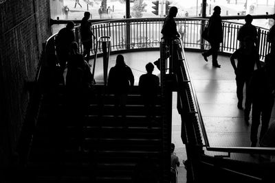 Group of people in shopping mall