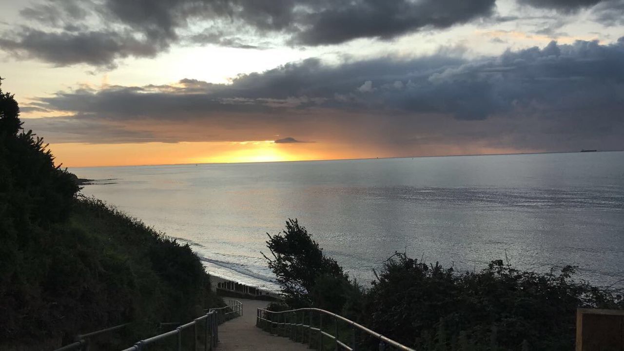 SCENIC VIEW OF SEA DURING SUNSET