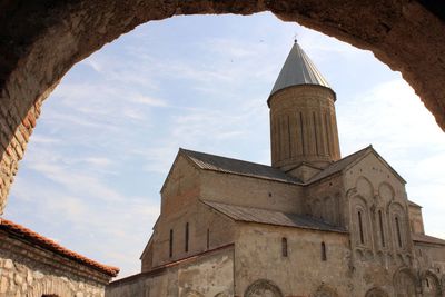 Low angle view of alaverdi monastery against sky