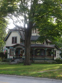 House with trees in foreground