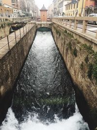 View of bridge over river