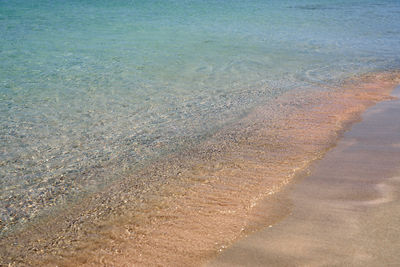 High angle view of beach