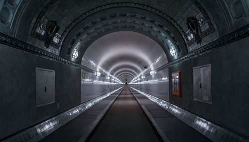 The old st. pauli elbe tunnel in hamburg, germany.