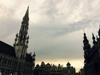 Low angle view of buildings against sky