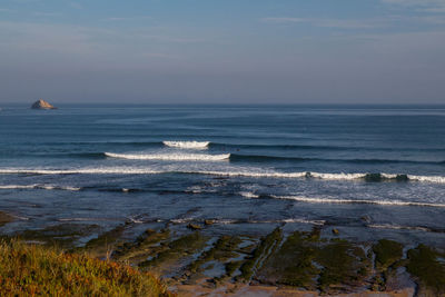 Scenic view of sea against sky