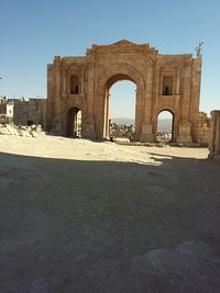 View of historical building against clear sky