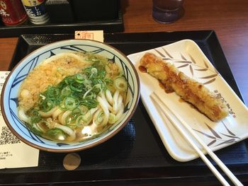 Close-up of served food in plate