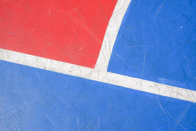 High angle view of arrow symbol on swimming pool