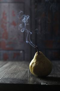 Close-up of apple on table