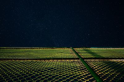 Illuminated landscape at night