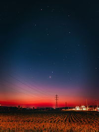 Scenic view of sea against sky at night