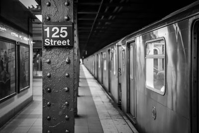 Train at subway station