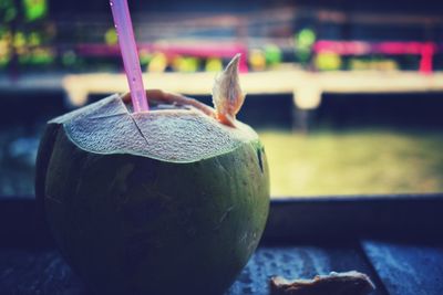 Close-up of fruit on table