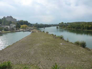 View of bridge over river