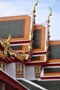 Low angle view of roof of building