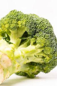 Close-up of green beans against white background