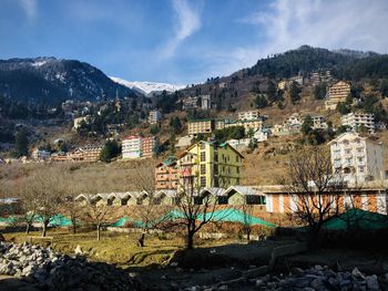 Panoramic shot of townscape against sky