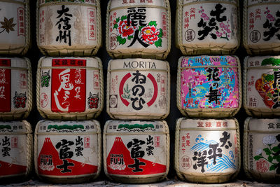 Full frame shot of patterned for sale in market