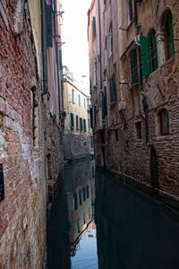 Canal passing through city