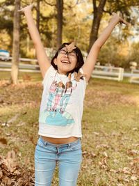 Portrait of a smiling young girl, earth day