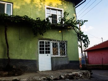 Exterior of old building against sky