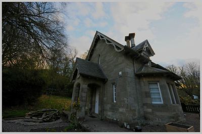 Low angle view of built structure against sky