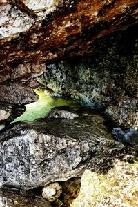 Rocks in sea