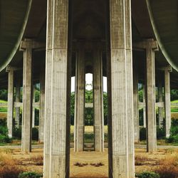 Full frame shot of built structure in field