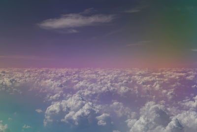 Low angle view of cloudscape against sky during sunset