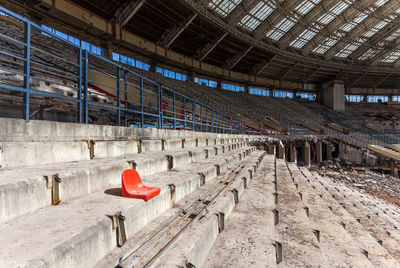 View of an abandoned construction site