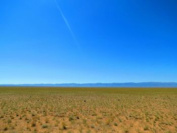 Scenic view of landscape against clear sky