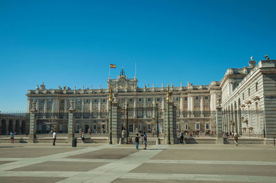 Group of people in front of building