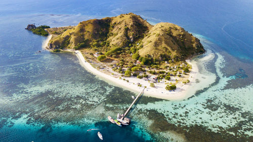 High angle view of island