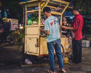 Man working at bus